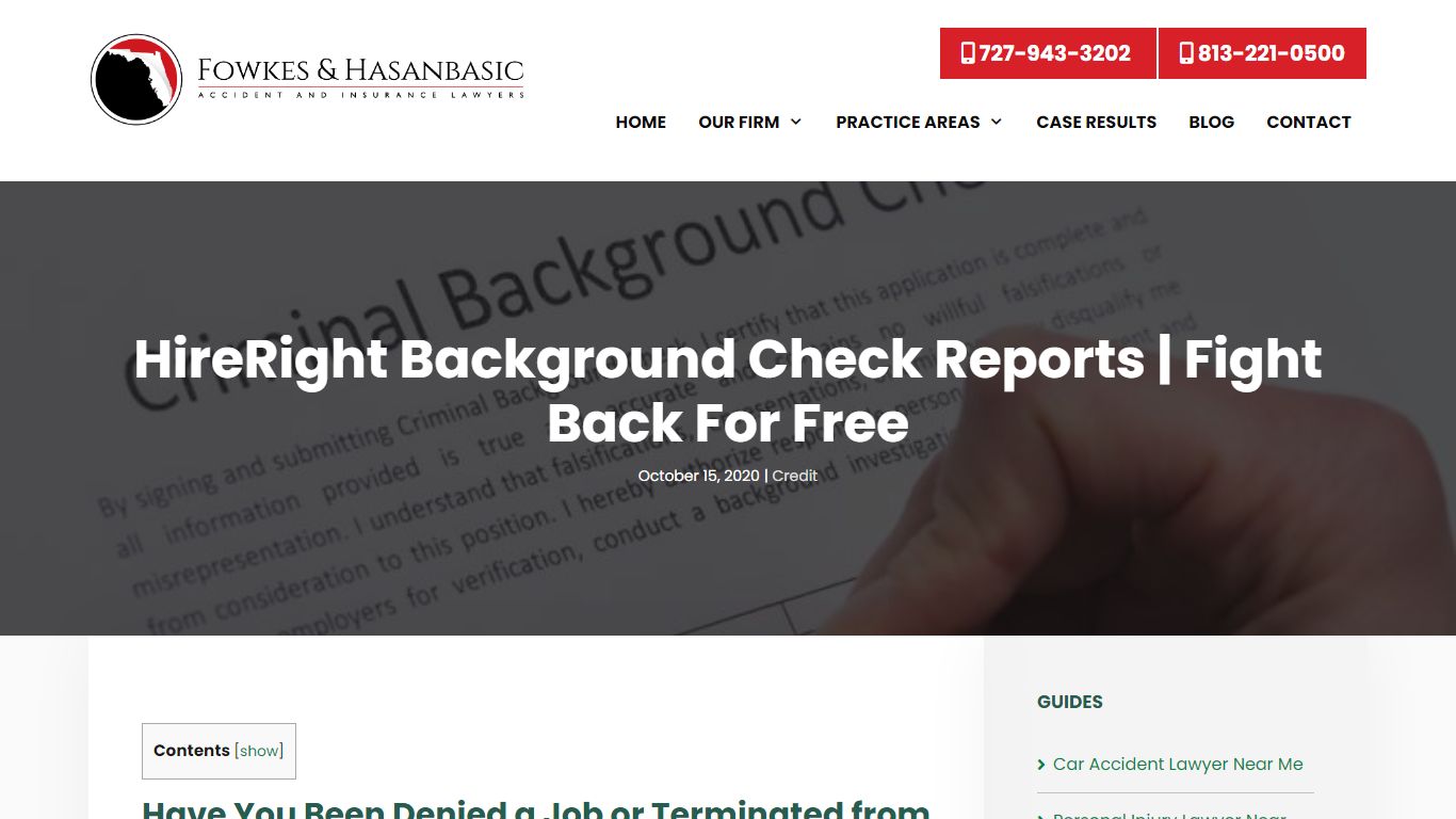 HireRight Background Check Reports | Fight Back For Free
